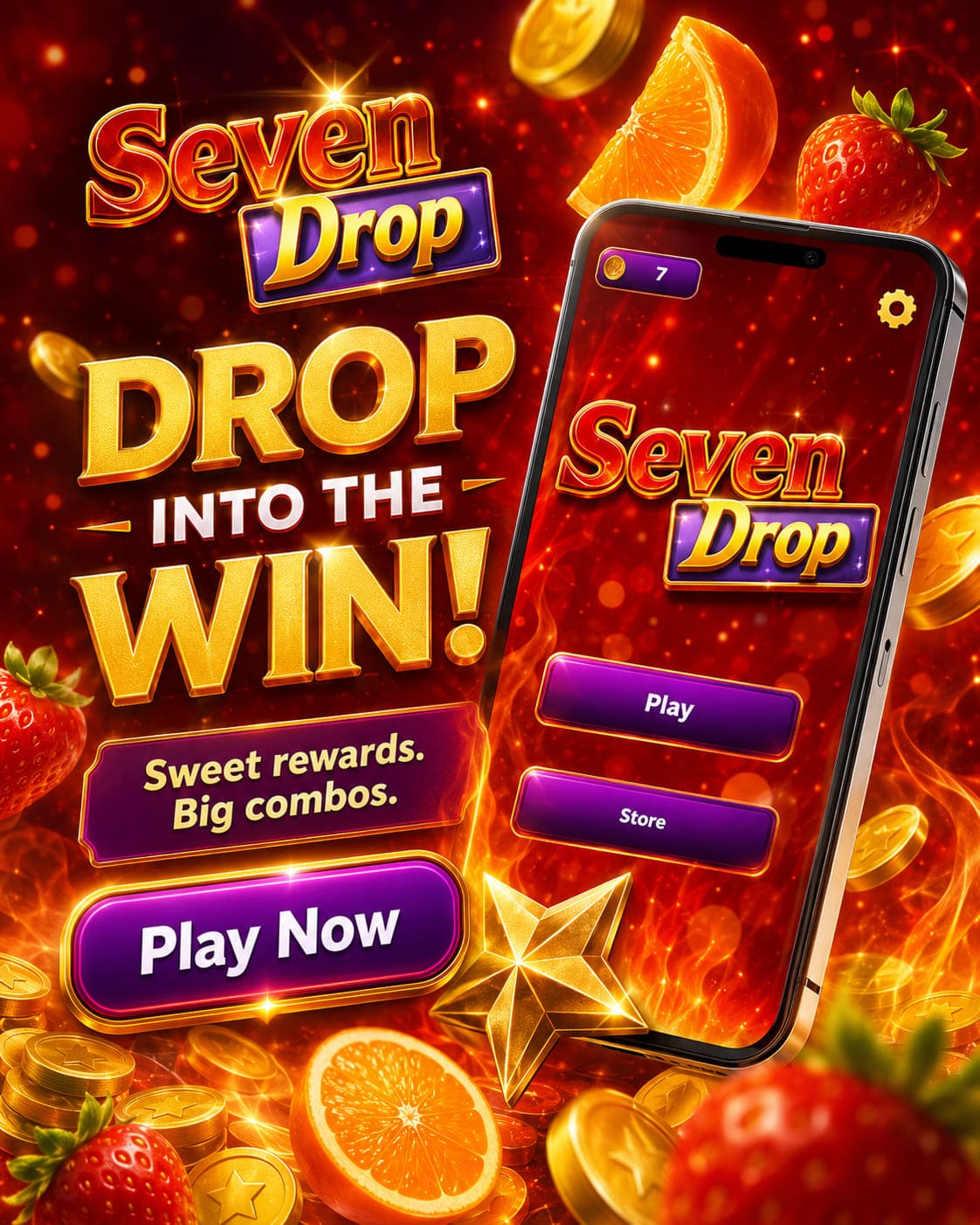 777 Slot in action — fast-paced falling objects gameplay